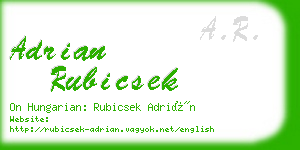 adrian rubicsek business card